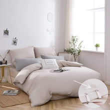 AYSW Bettwäsche Microfaser 200x200cm Beige 2x80x80cm
