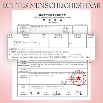 Echthaar Tressen Mittelbraun & Blond 50cm - Balayage