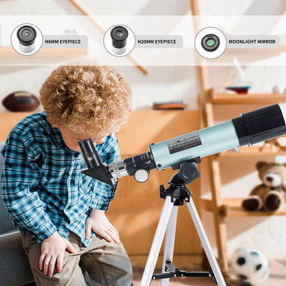 Kinder Teleskop Astronomisches Set 360/50mm Refraktor Stativ