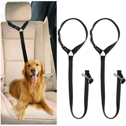 Hunde Sicherheitsgurt Auto Verstellbar Schwarz 2er Pack