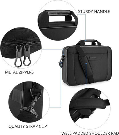 KROSER Laptop Tasche 15.6 Zoll Aktentasche Notebooktasche Tablet Tasche Schwarz