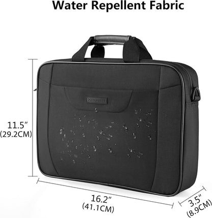 KROSER Laptop Aktentasche 15.6 Zoll Schwarz Wasserabweisend