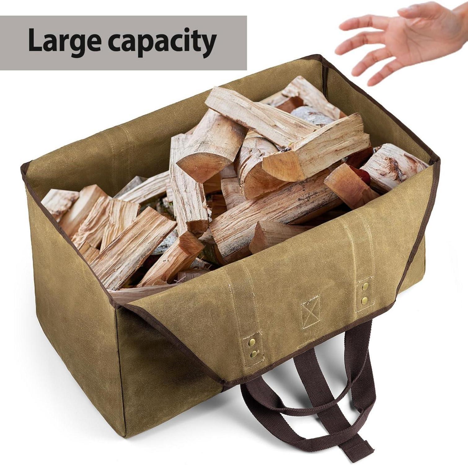 Kaminholzträger Groß Canvas Wasserdicht Holztrage Brennholztransport