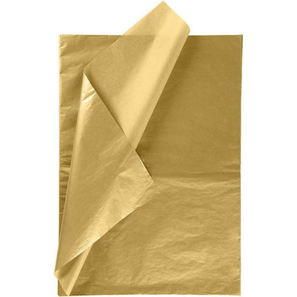 Gold Metallic Seidenpapier 50x70 cm - 25 Blatt für
