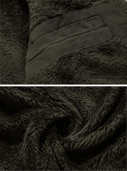 Herren Winterjacke Warme Fleecejacke Militärjacke Cargojacke S-TACVASEN