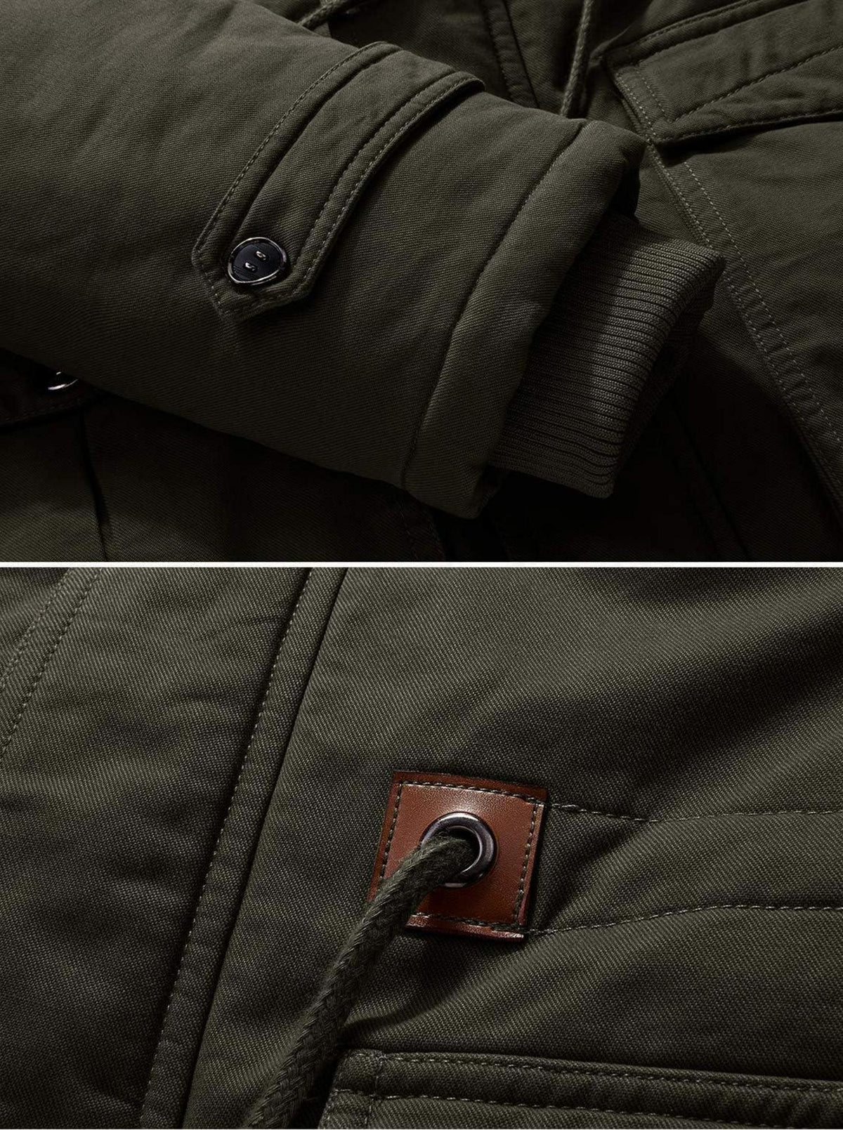 Herren Winterjacke Warme Fleecejacke Militärjacke Cargojacke S-TACVASEN