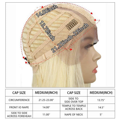 Lace Front Perücke Bob 24cm Blond – Atmungsaktiv & Natürlich