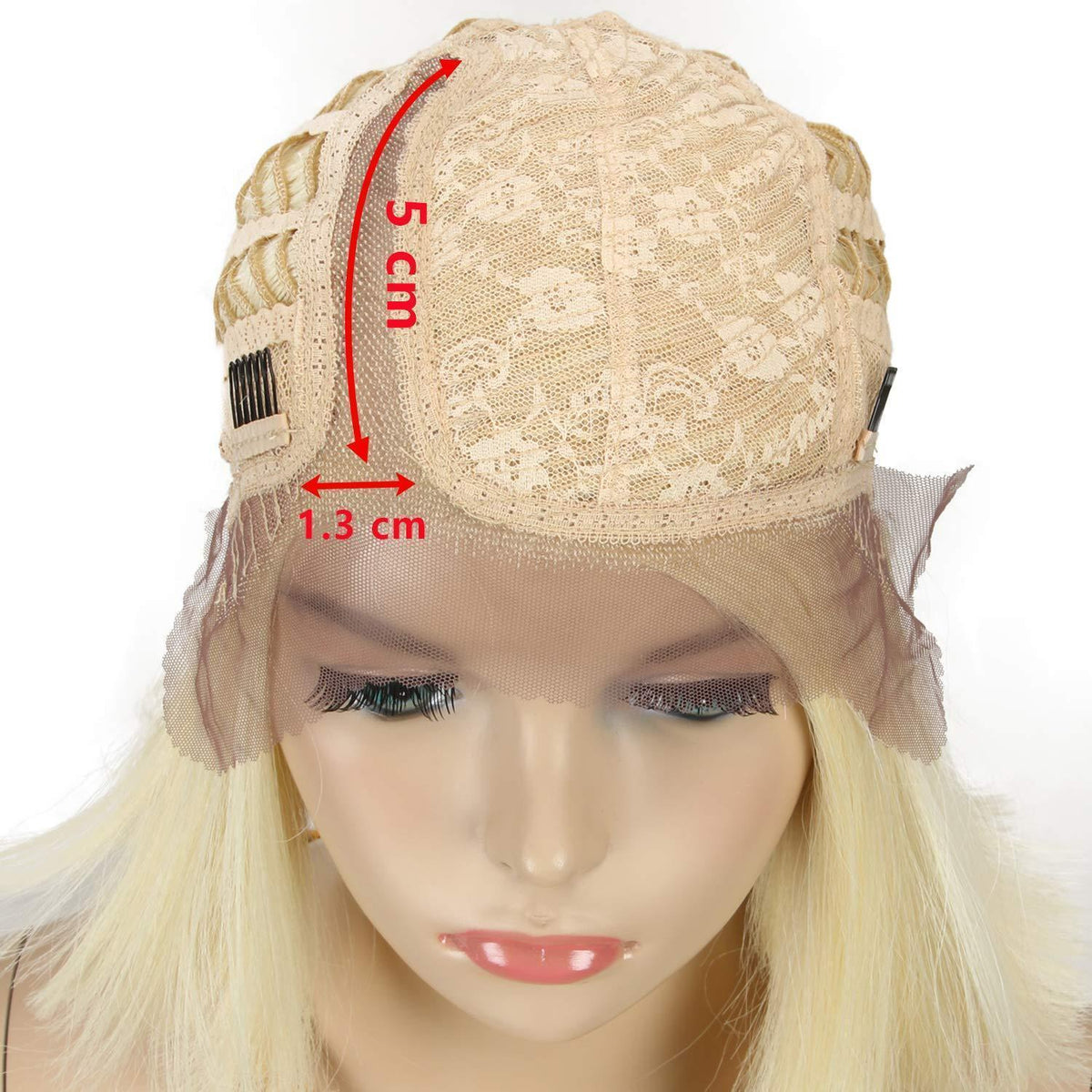 Lace Front Perücke Bob 24cm Blond – Atmungsaktiv & Natürlich