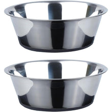 PEGGY11 Edelstahl Hundenapf mit Silikon-Boden, 2er Pack