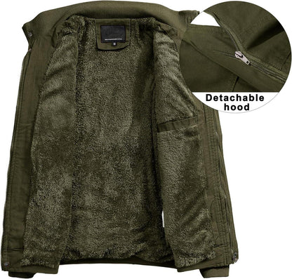 Winterjacke Herren Warm Gefüttert Fleece Outdoor Parka S