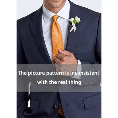 Herren Hochzeit Krawatten Einstecktuch Paisley Set
