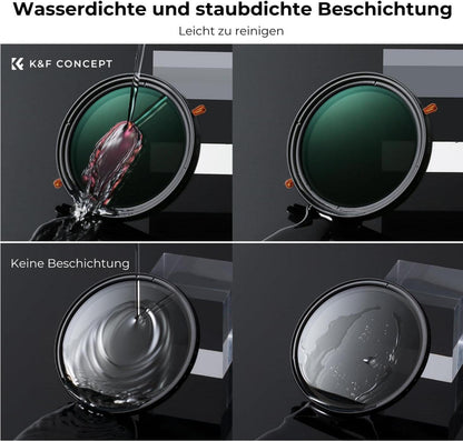 82mm ND CPL Filter Multiresistent 5 Blendenstufen 2in1 Multifunktionaler