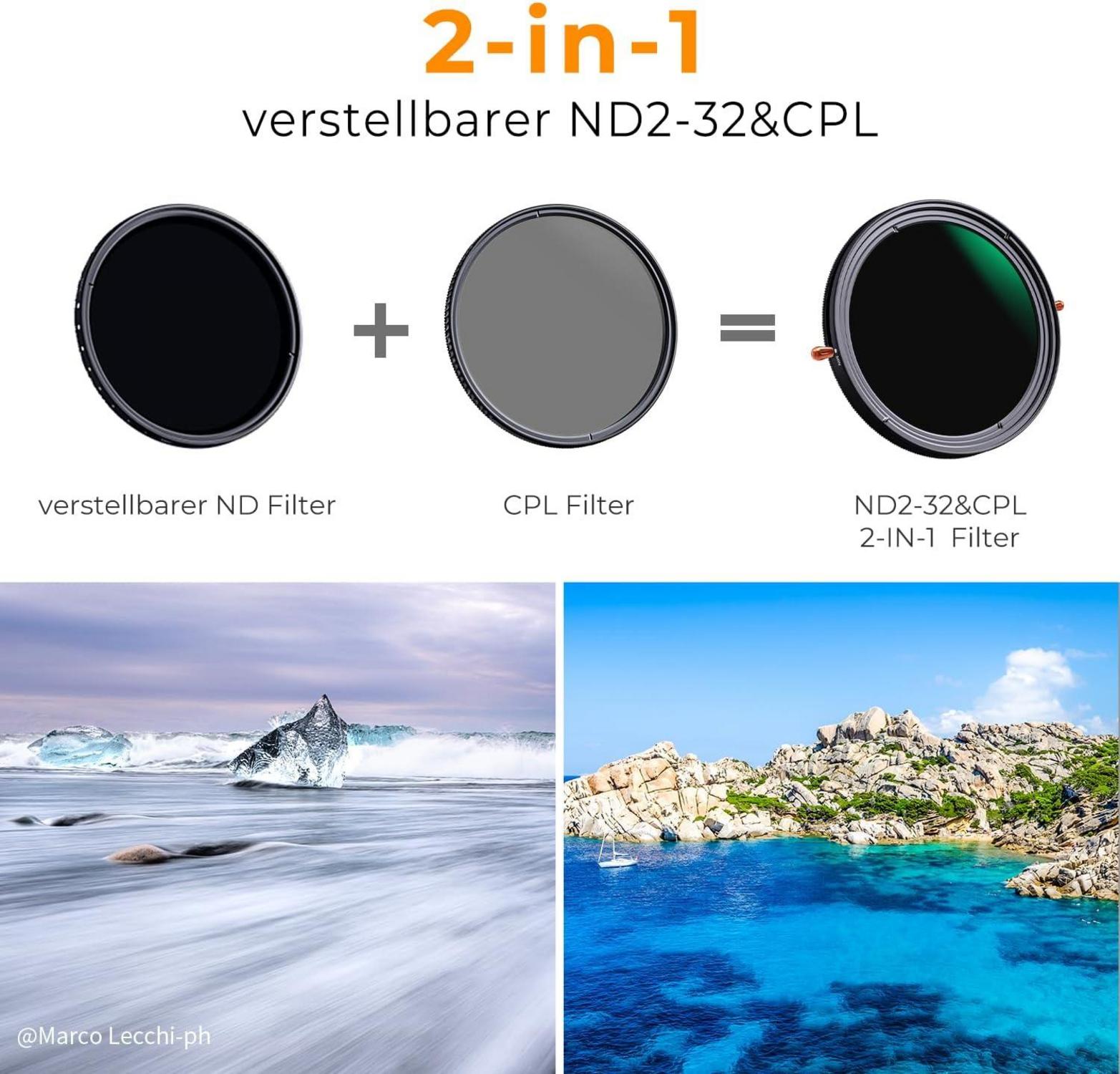 82mm ND CPL Filter Deutsches Glas Multibeschichtung 5
