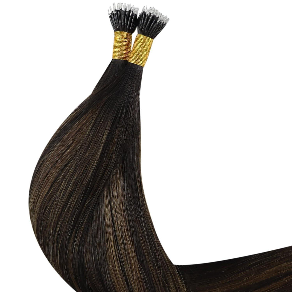 Echthaar Nanoring Extensions Braun 40cm - Haarverlängerung