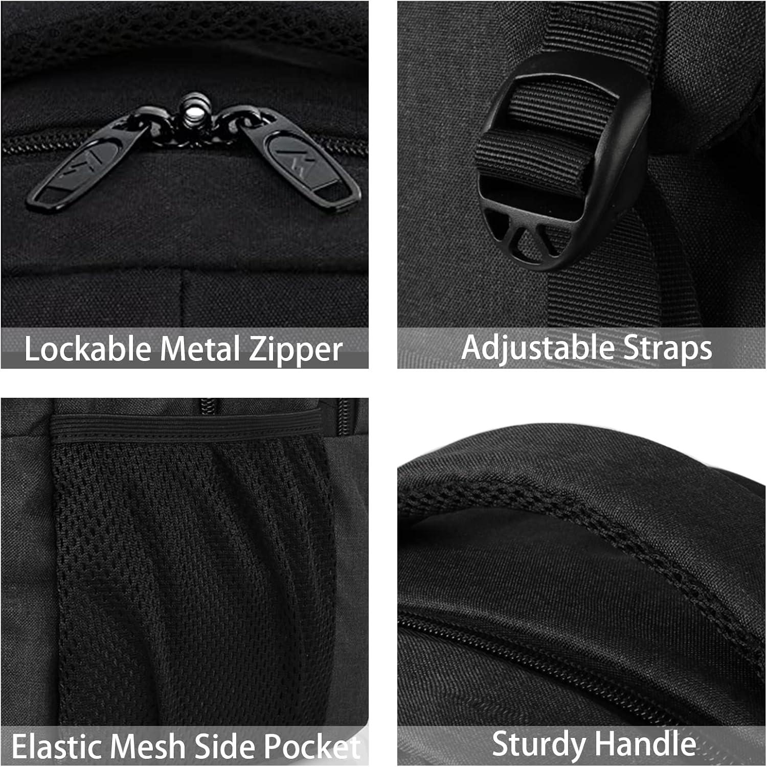 Rucksack Herren Groß Laptop 17,3 Zoll USB Ladeanschluss Anti Diebstahl