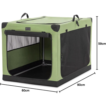 Petsfit Hundebox Reisebox Grün 90x60x59cm – Großer Hund