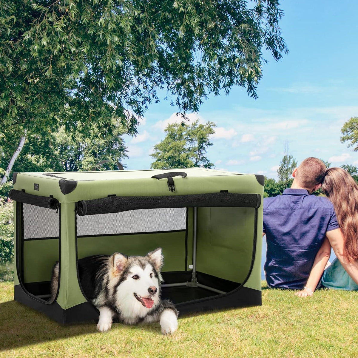Faltbare Hundebox XL – Sicher & Komfortabel für Reisen