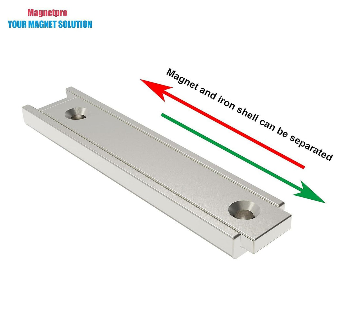 Rechteckmagnete Neodym 30 KG Kraft 60 x 13,5 x 5 mm, 8er Set