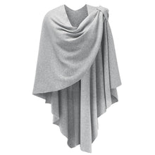Damen Poncho Schal Strick Cape Grau – Weich & Vielseitig
