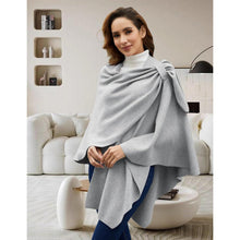 Damen Poncho Schal Strick Cape Grau – Weich & Vielseitig