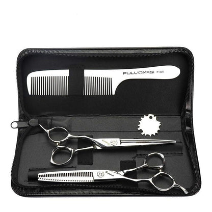 Linkshänder Friseurschere 6 Zoll – Japanisches 440C Stahl Set
