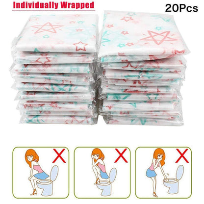 20er Pack Einweg Toiletten Sitzbezüge XL WC-Sitz Matte