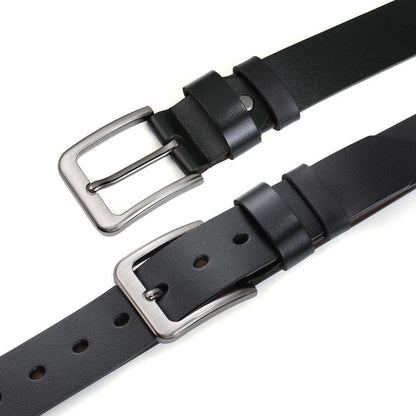 Ledergürtel Herren 100% Vollrindleder Schwarz 160cm