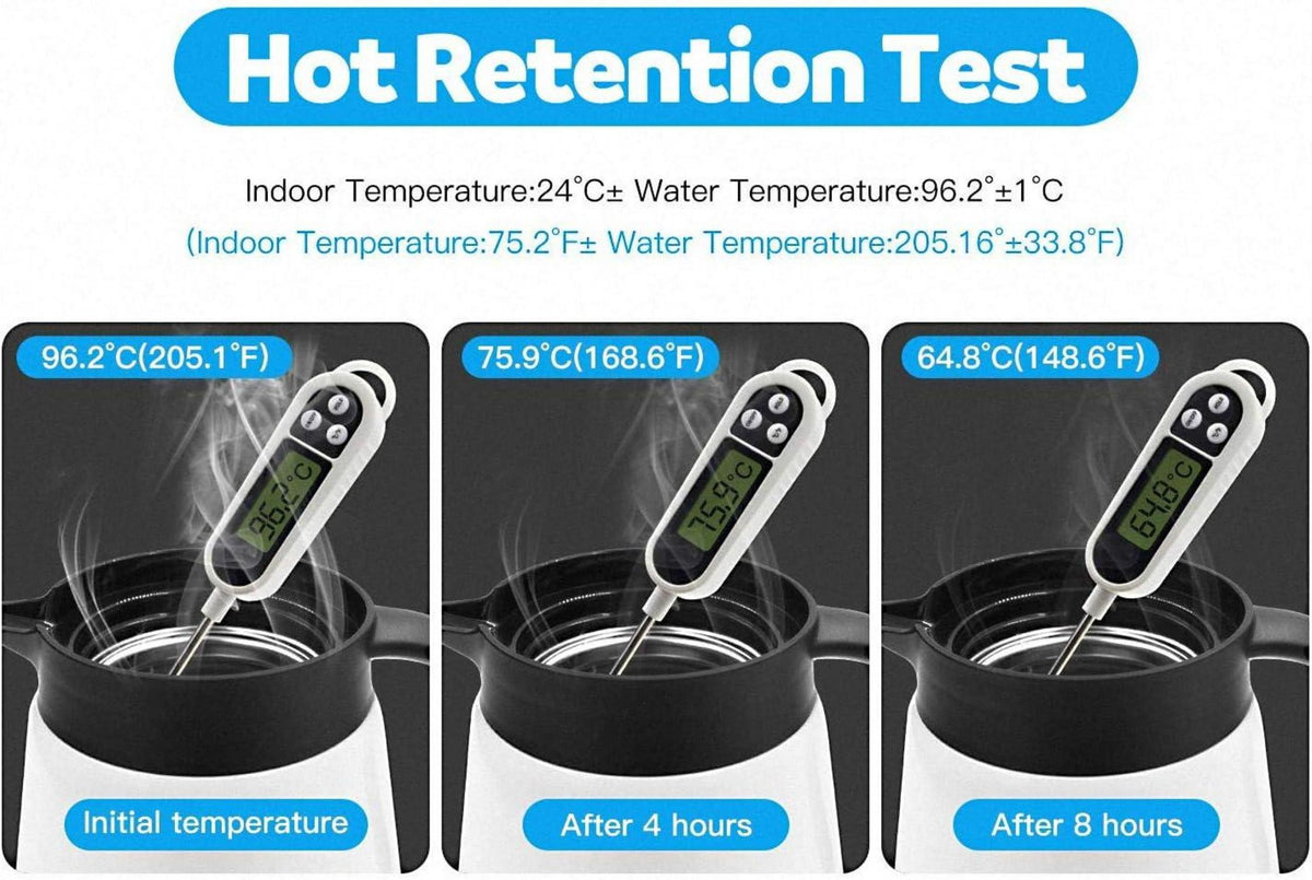 Thermoskanne Edelstahl Doppelwand Vakuum Isoliert Kaffeekanne 800ML