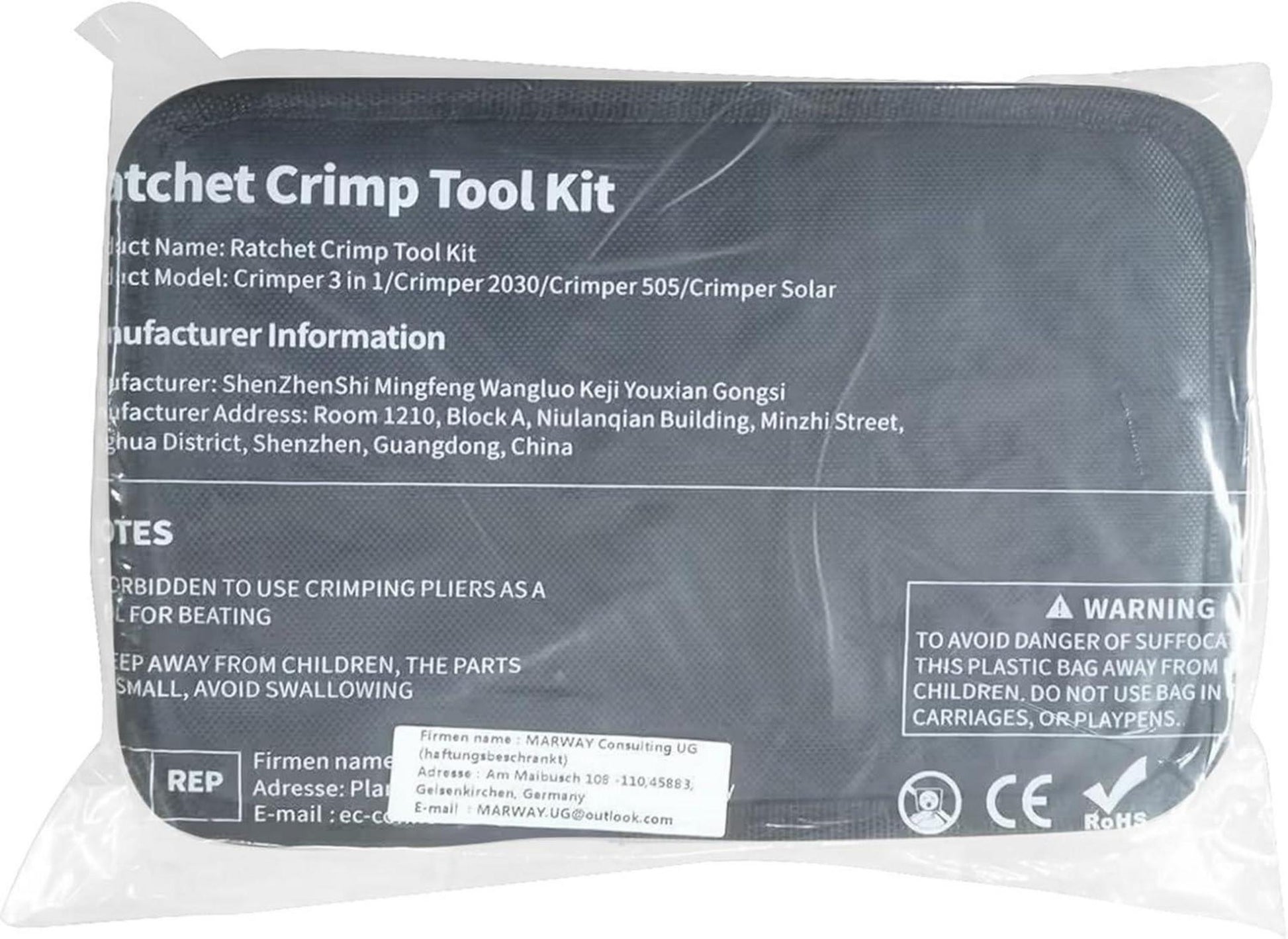 Crimpzange Aderendhülsen Set 0,25-10 mm² 1200 Stück inkl. Abisolierzange
