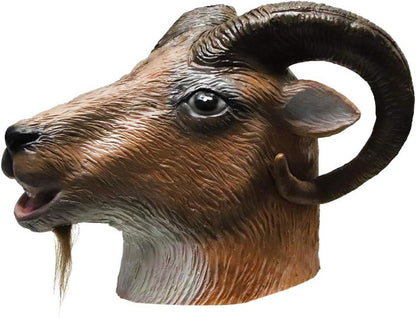 Tierkopf Maske Ziege Antilope Halloween Kostüm Latex Karneval Party