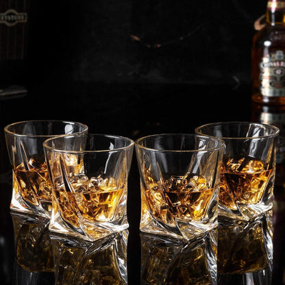 Whiskey Gläser Set Kristall 300ml Geschenk Box 4-teilig