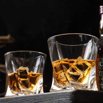 Whiskey Gläser Set Kristall 300ml Geschenk Box 4-teilig