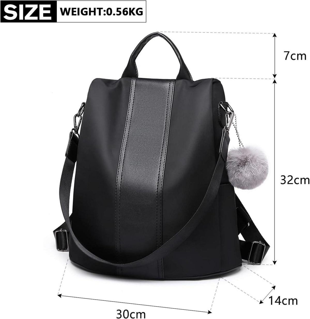 Damen Rucksack Anti Diebstahl Casual Daypack Elegant Klein
