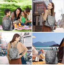 Damen Rucksack Anti-Diebstahl Elegant Cityrucksack Schwarz