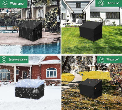 Gartenbank Abdeckung 2-Sitzer wasserdicht winddicht UV-beständig 420D Oxford