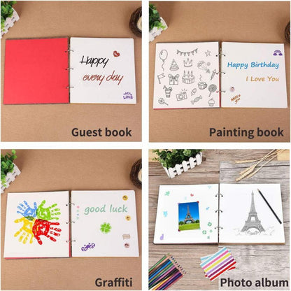 Fotobuch DIY Filzalbum Groß Scrapbooking Gästebuch Selbstgestalten Weinrot