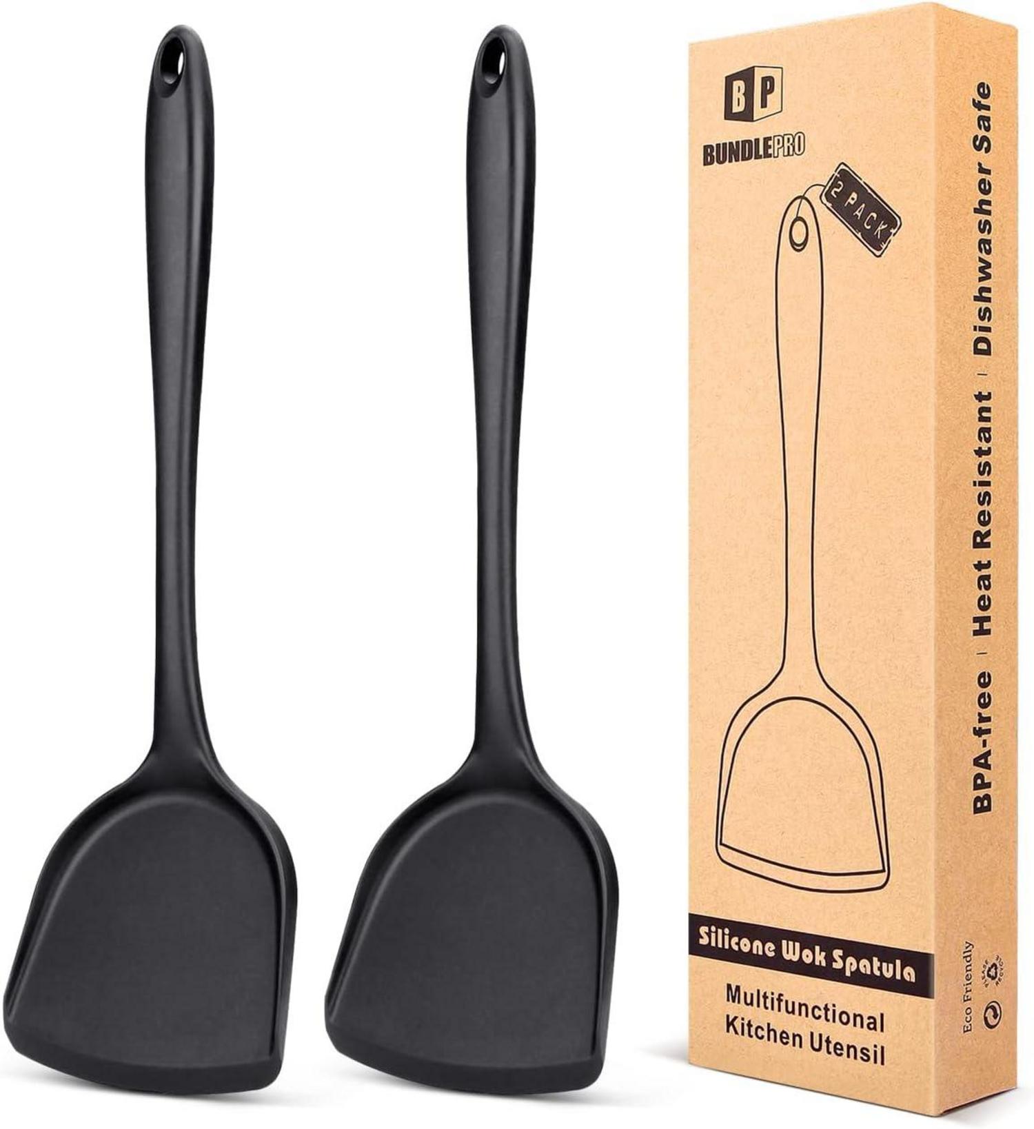 Silikon Pfannenwender Set | Antihaftbeschichtet | Hitzebeständig