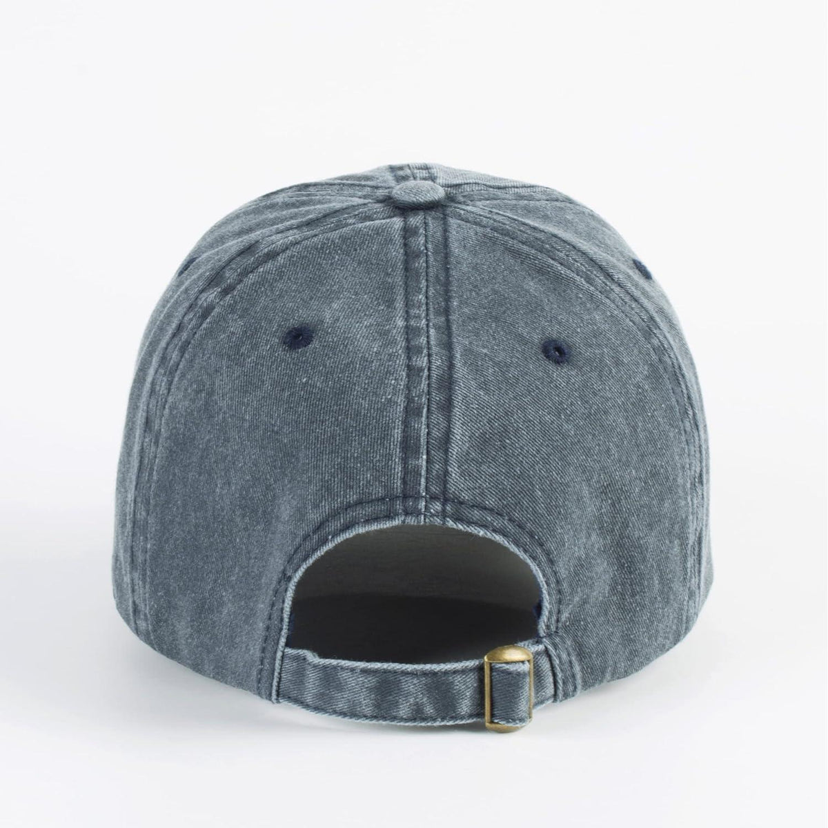 Baumwoll Baseball Cap Washed Denim Blaugrau Verstellbar