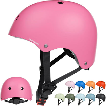 KORIMEFA Kinder Fahrradhelm Skaterhelm verstellbar für 3-13