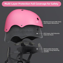 KORIMEFA Kinder Fahrradhelm Skaterhelm verstellbar für 3-13