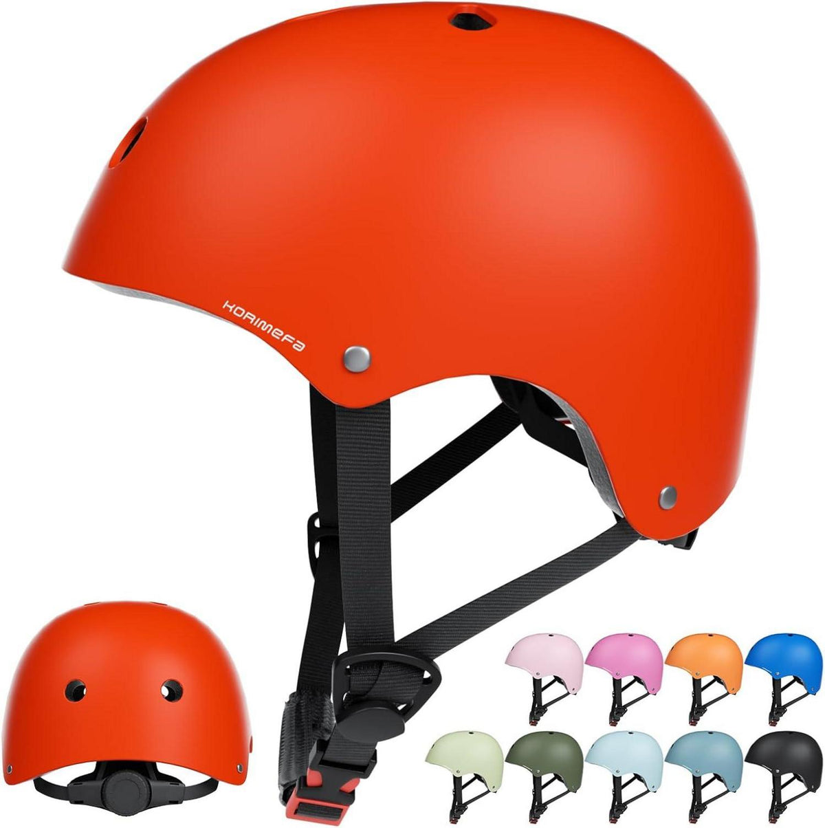 Kinder Fahrradhelm Skaterhelm verstellbar CE-zertifiziert Rot 3-13