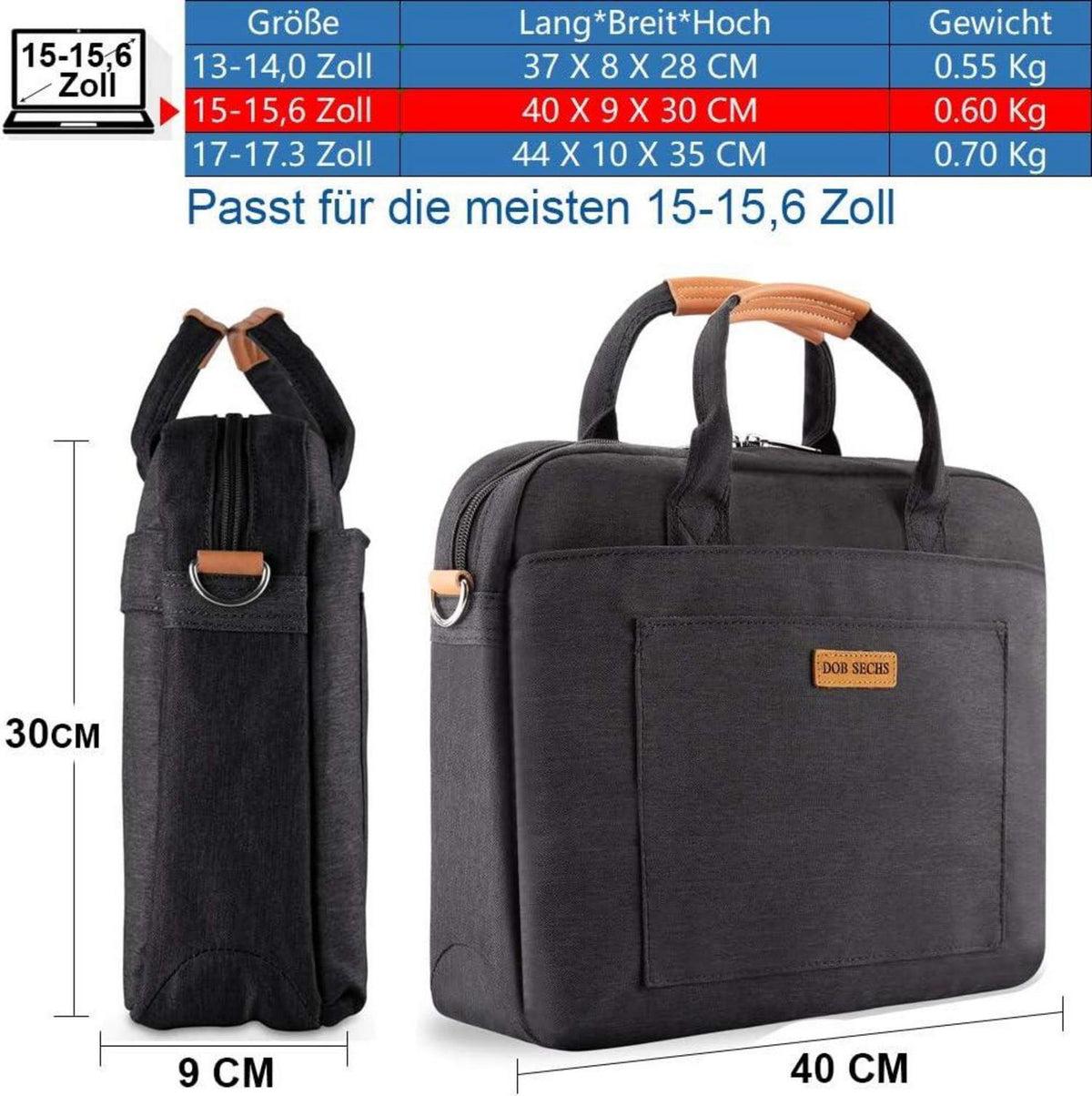Laptoptasche 15-15.6 Zoll Aktentasche Handtasche