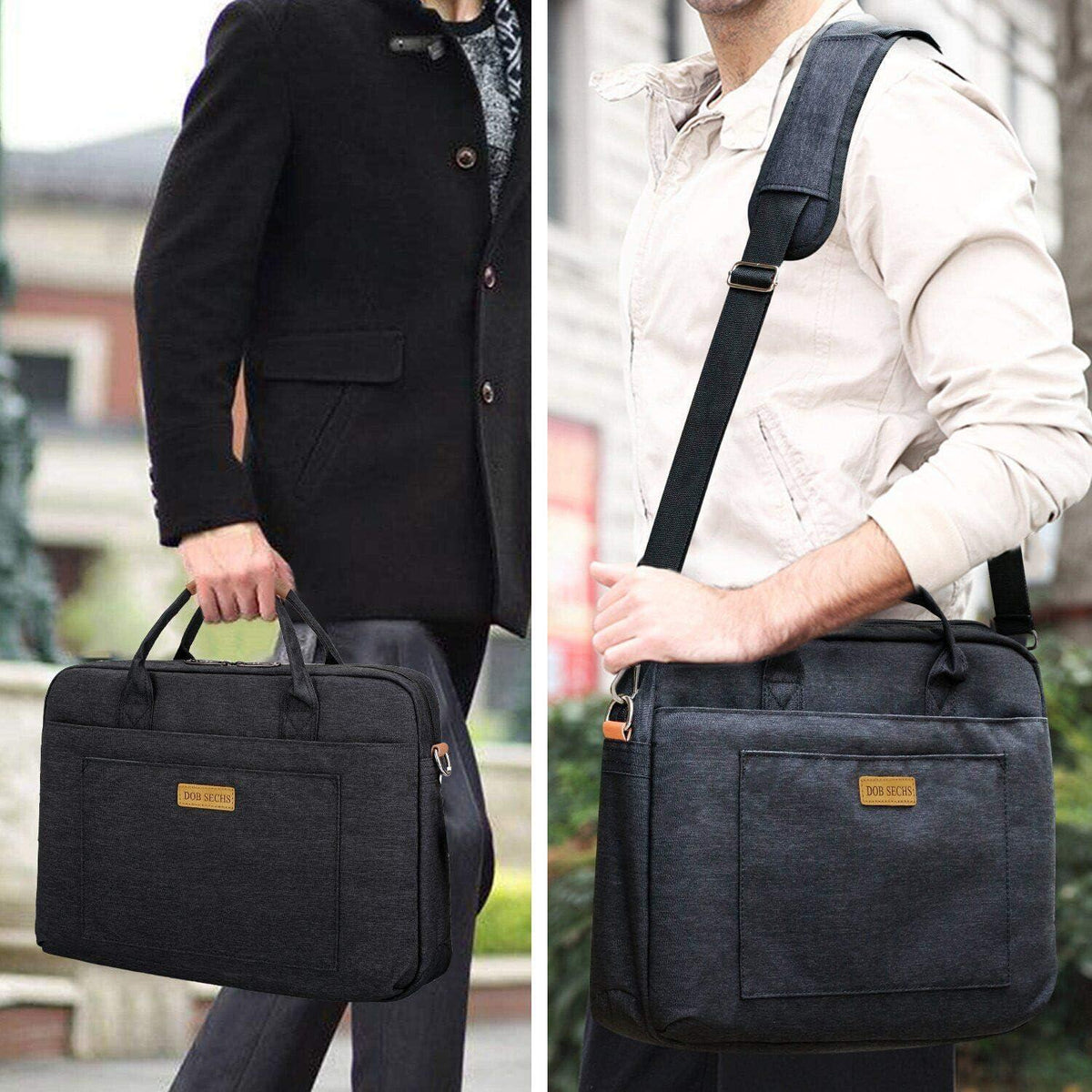 Schwarze Laptoptasche 15-15.6 Zoll Aktentasche Handtasche