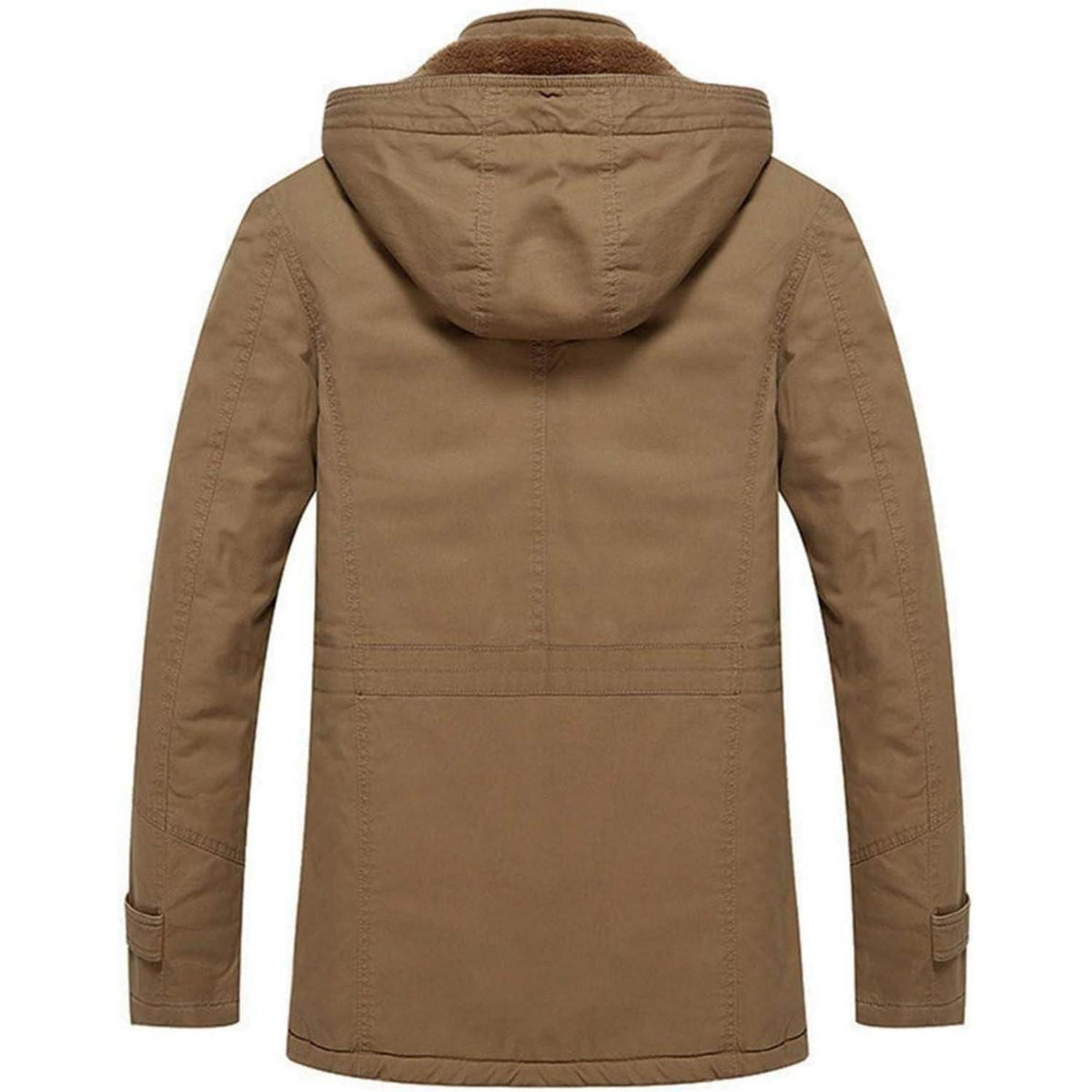 Herren Winterjacke Warm Gefüttert Militärstil Khaki XL