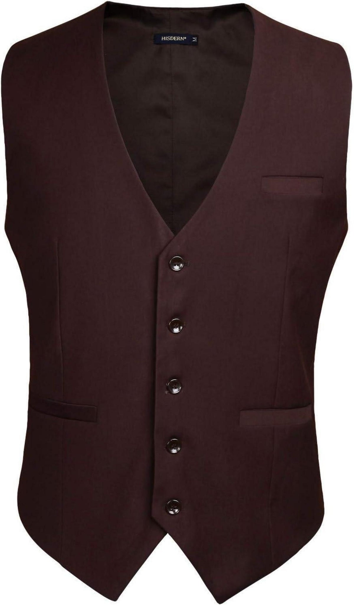 Herren Formale Hochzeit Party Weste 100% Baumwolle Braun XS