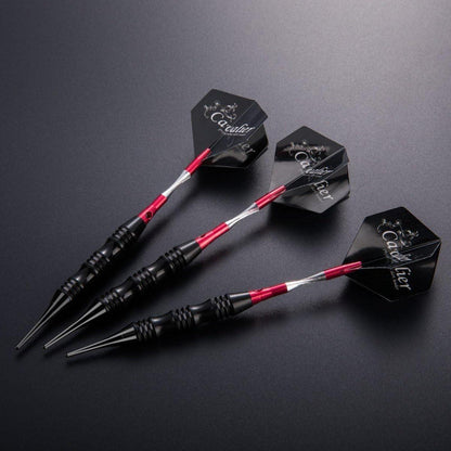 3er Set Hopewey Soft Dartpfeile 20g Schwarz Metallfässer Flights Rot