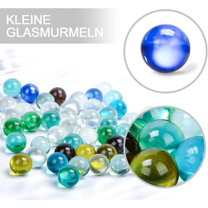 50stk Murmeln Glas bunt Kinder Deko Spielzeug klare
