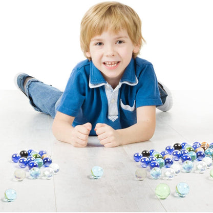 50stk Murmeln Glas bunt Kinder Deko Spielzeug klare