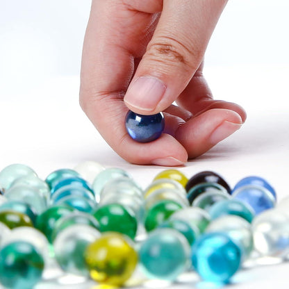 50stk Murmeln Glas bunt Kinder Deko Spielzeug klare