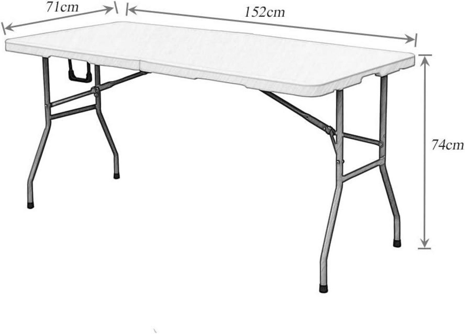 Klapptisch Campingtisch Gartentisch Buffettisch klappbar 152x71x74cm